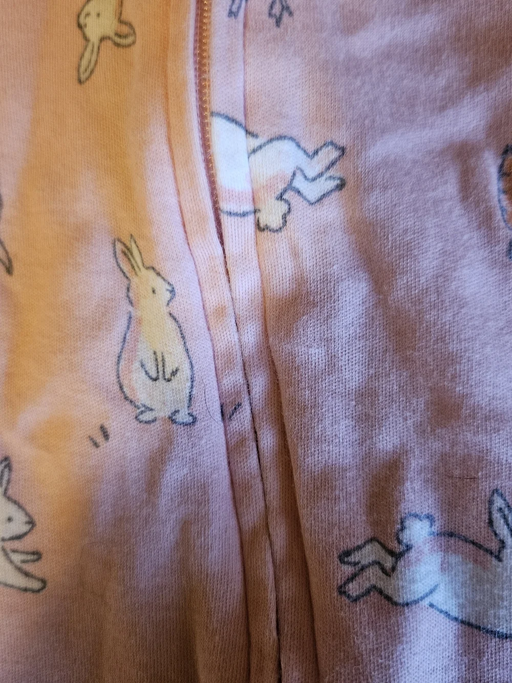 Carter's Pink Bunny & Carrot Footed One-Piece